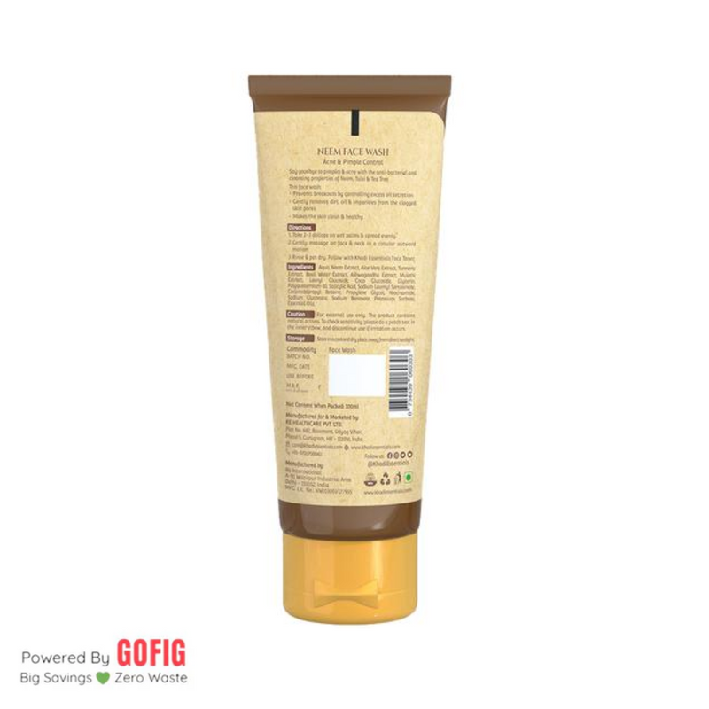 Khadi Essentials Neem Face Wash (100 ml) - Pack of 2