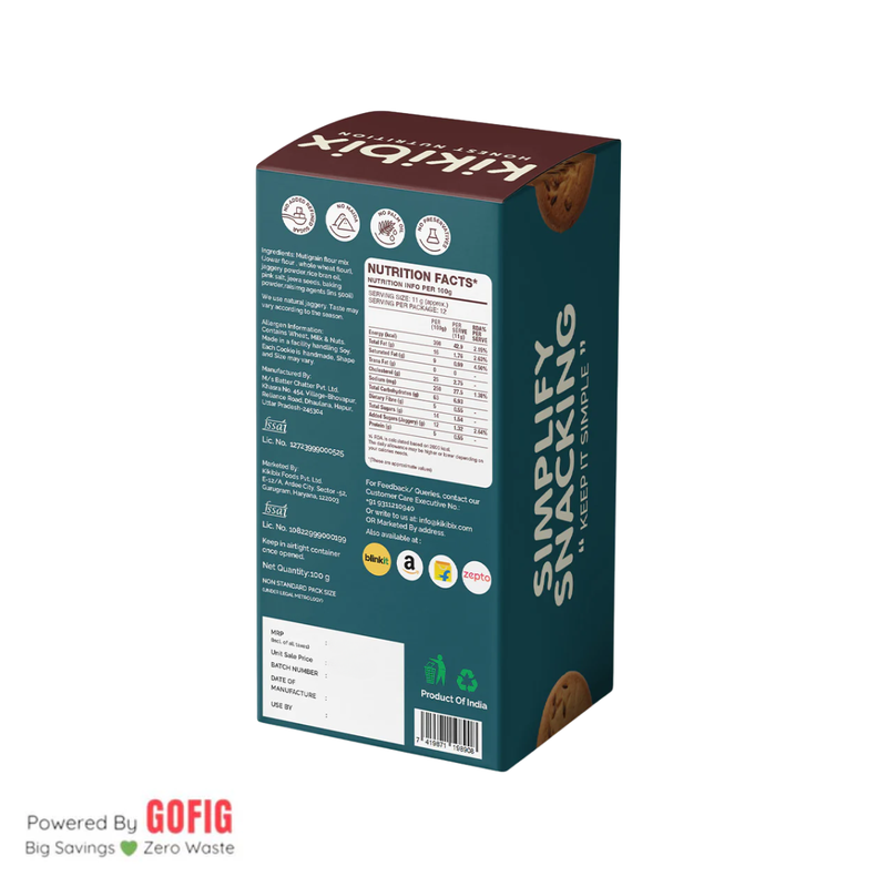 Kikibix Jeera Cookies (110 g) - Pack of 2