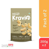 Kravio Cashew Black Pepper (200 g) - Pack of 2