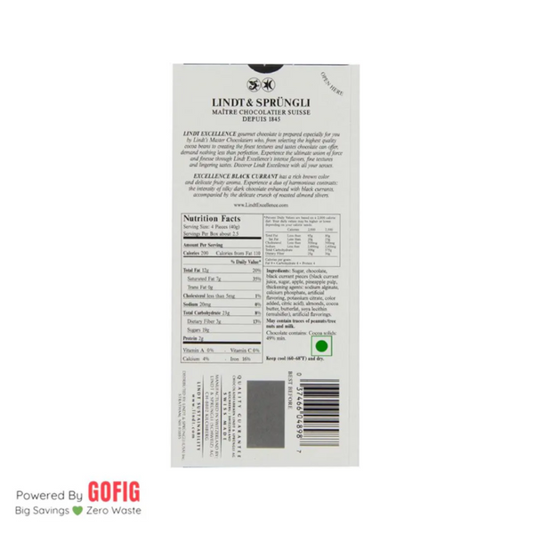 Lindt Smooth Melting Chocolate Singles - Extra Dark (100 g)