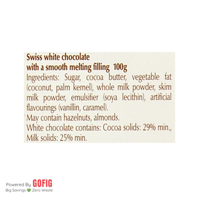 Lindt Smooth Melting Chocolate Singles - White (100 g)