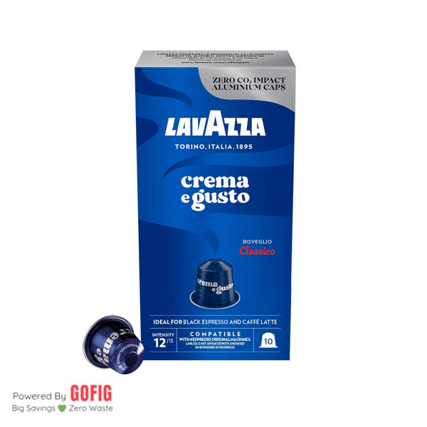 Lavazza Crema e Gusto Classico, Aluminium Nespresso Compatible Coffee Capsules (57 g)