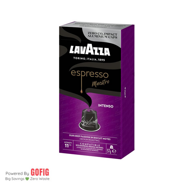 Lavazza Espresso Maestro Intenso, Aluminium Nespresso Compatible Coffee Capsules (57 g)