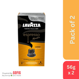 Lavazza Espresso Maestro Lungo, Aluminium Nespresso Compatible Coffee Capsules (56 g)
