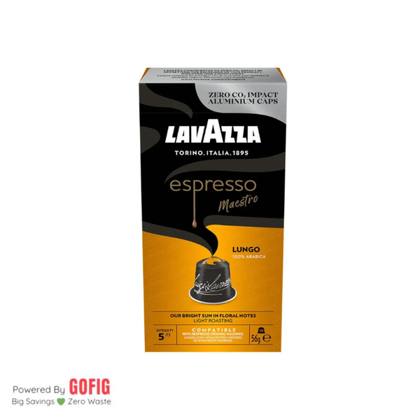 Lavazza Espresso Maestro Lungo, Aluminium Nespresso Compatible Coffee Capsules (56 g)