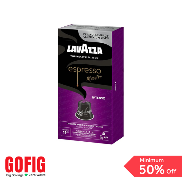 Lavazza Espresso Maestro Intenso, Aluminium Nespresso Compatible Coffee Capsules (57 g)