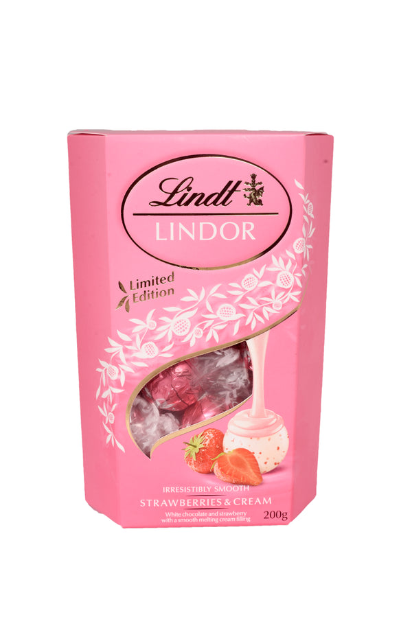 Lindt Lindor Cornet Strawberries & Cream (200 g)