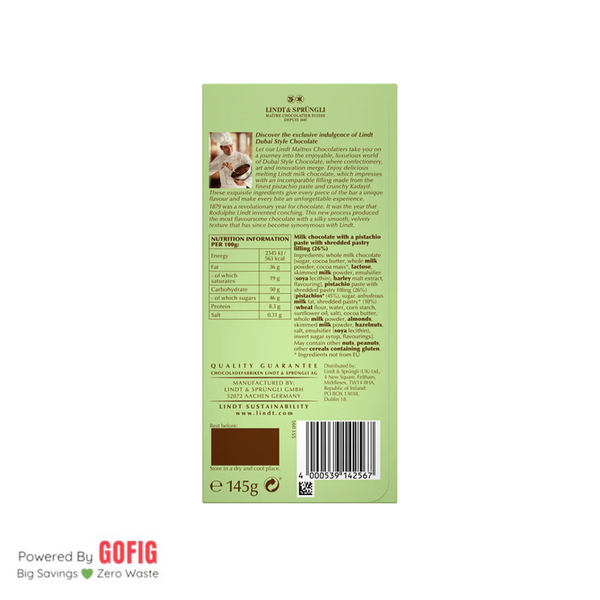 Lindt Dubai Chocolate (145 g)
