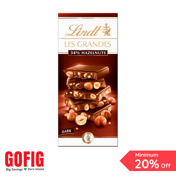 Lindt Les Grandes Tablet Dark Hazelnut (150 g)