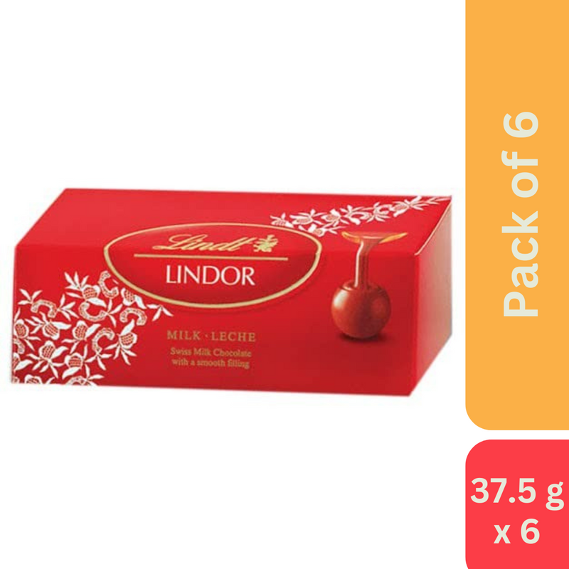 Lindt Lindor Milk Trio Pack (37.5 g) - Pack of 6