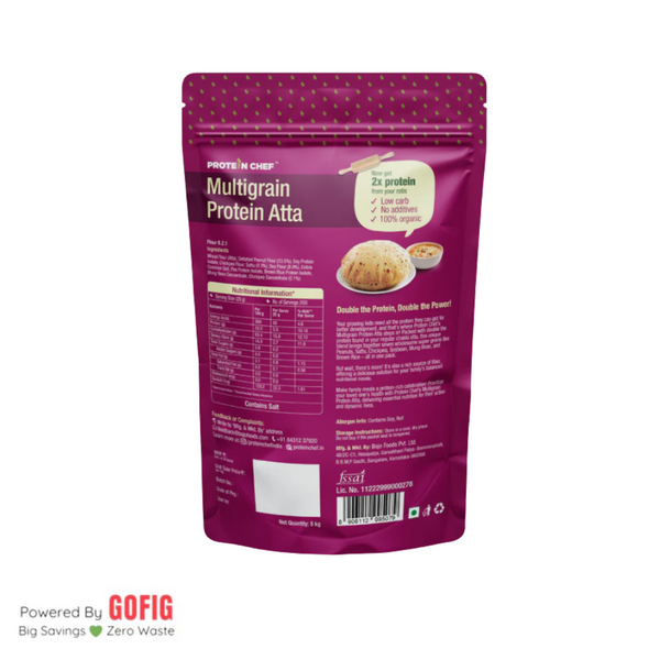 Lo Foods Protein Chef Multigrain Atta (1000 g) - Pack of 10