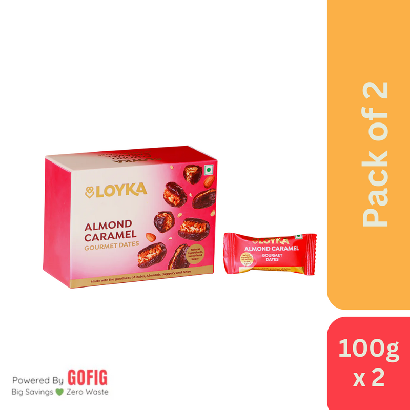 Loyka Almond Caramel Gourmet Dates Box (100 g)