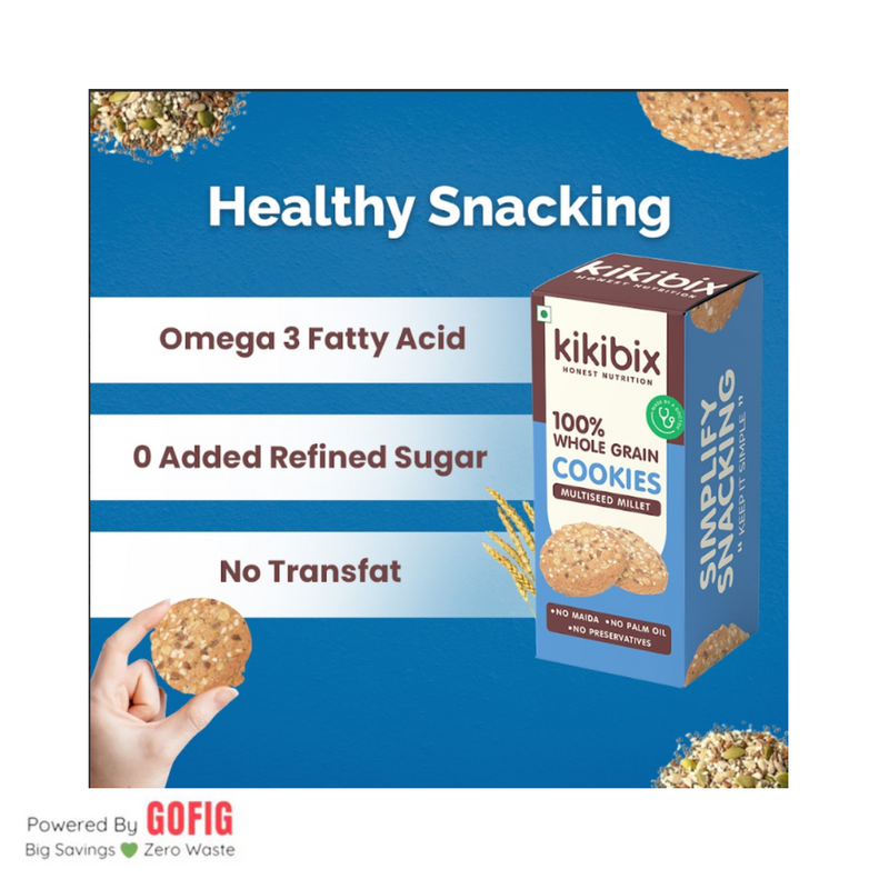 Kikibix Multiseed Cookies (110 g) - Pack of 2