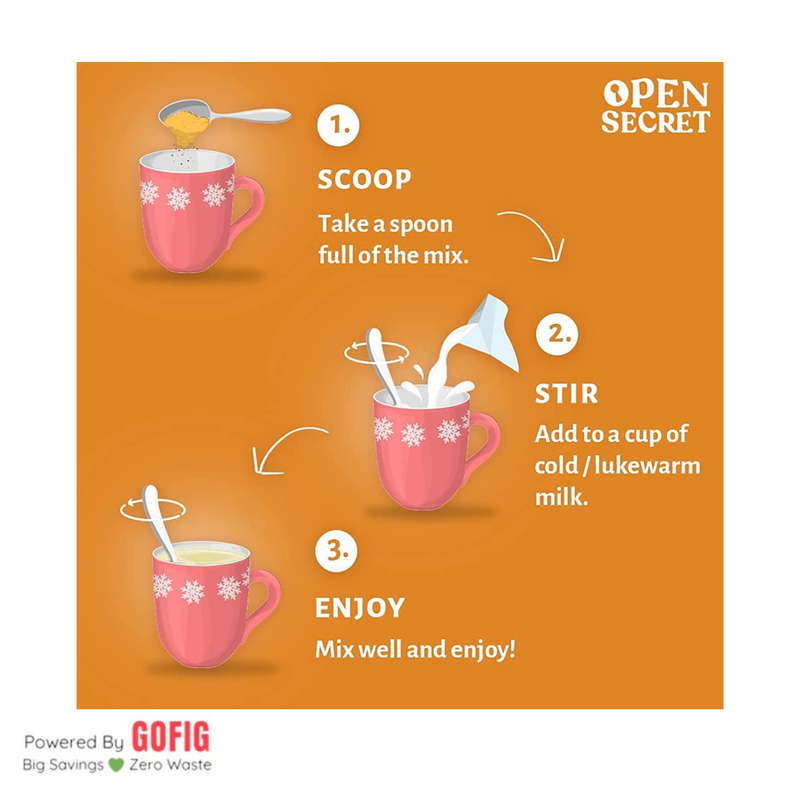 Open Secret Kesar Badam Nutrition Drink Powder (225 g)