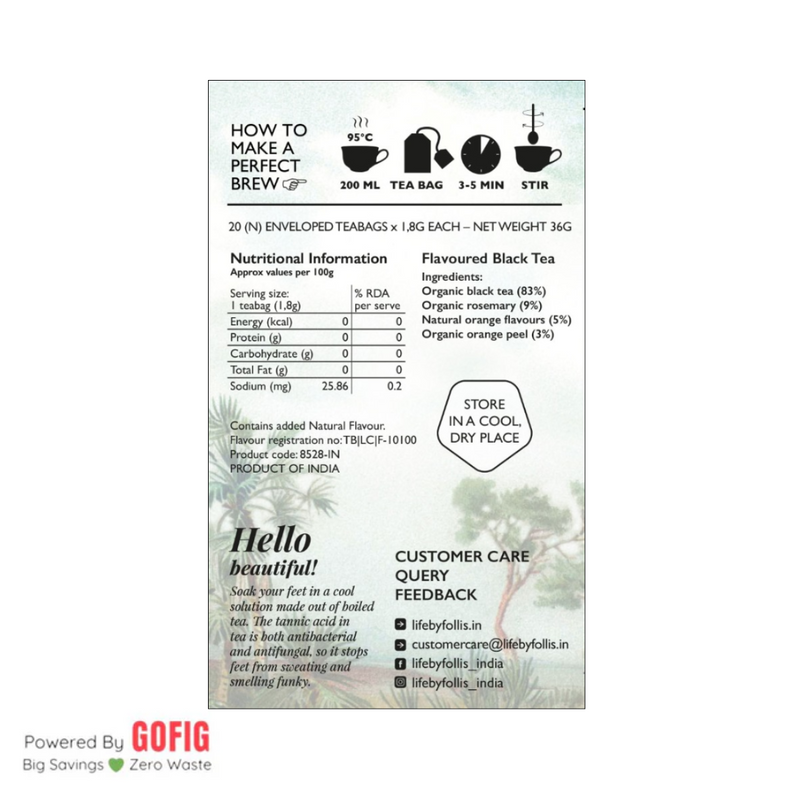 Life by Follis Orange Rosemary Black Tea (36 g)
