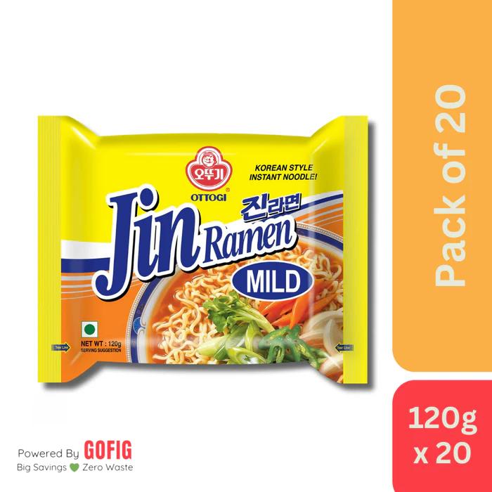 Ottogi Jin Ramen Mild - Pack of 20