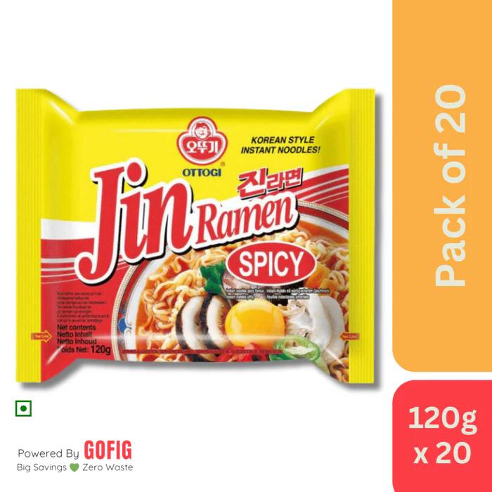 Ottogi Jin Ramen Spicy - Pack of 20