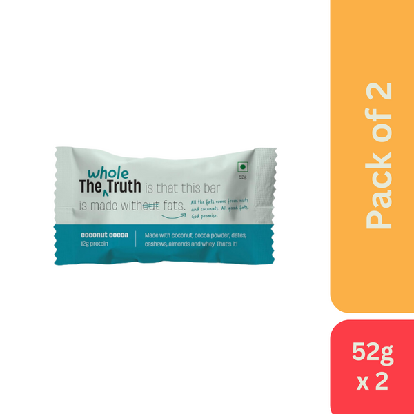 The Whole Truth Coconut Cocoa Protein Bar (52 g) - Pack of 2