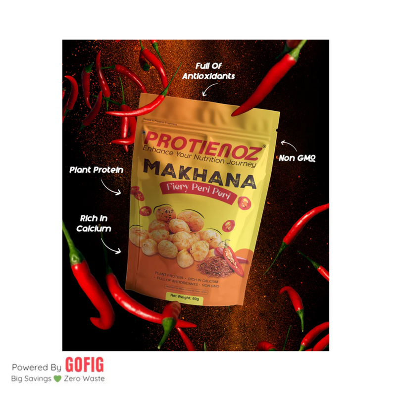 Protienoz Fiery Peri Peri Makhana (60 g) - Pack of 3