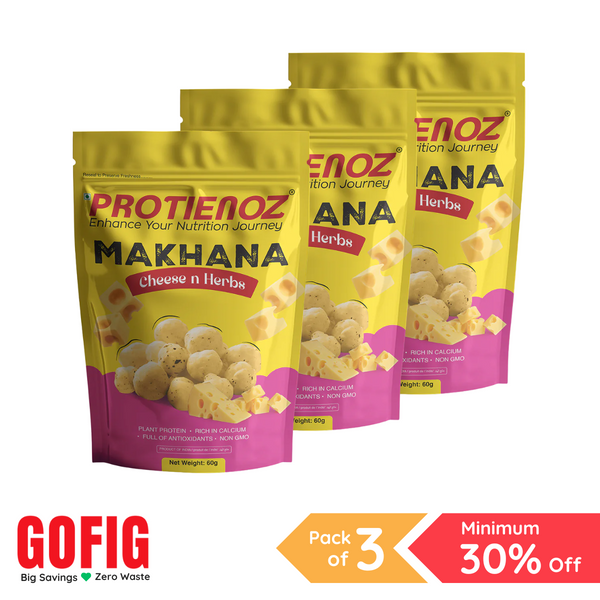 Protienoz Cheese n Herbs Makhana (60 g) - Pack of 3