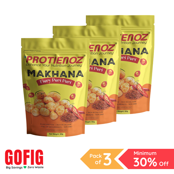 Protienoz Fiery Peri Peri Makhana (60 g) - Pack of 3