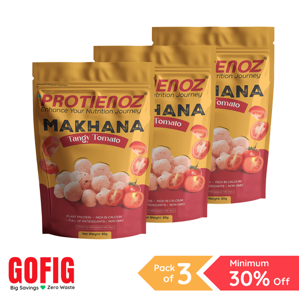 Protienoz Tangy Tomato Makhana (60 g) - Pack of 3