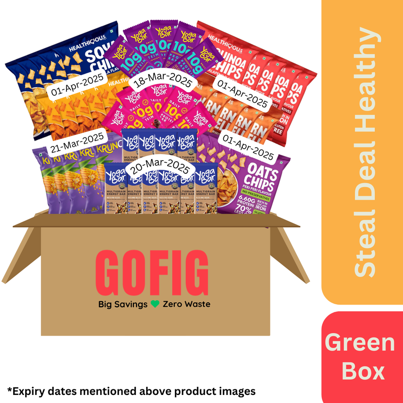 Gofig Steal Deal | Healthy Green Box | 50 Items