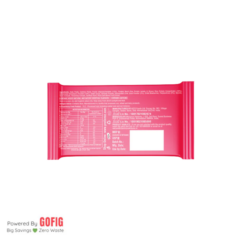 Proteinoz Strawberry Lime Protein Bar (28 g) - Pack of 5