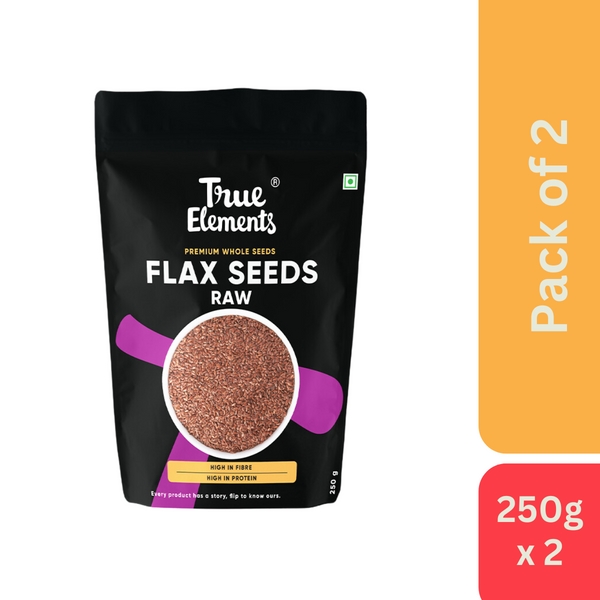 True Elements Flax Seeds Raw (250 g) - Pack of 2