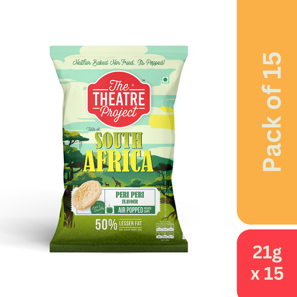 The Theatre Project Air Popped South Africa Peri Peri Chips (21g) - Pack of 15