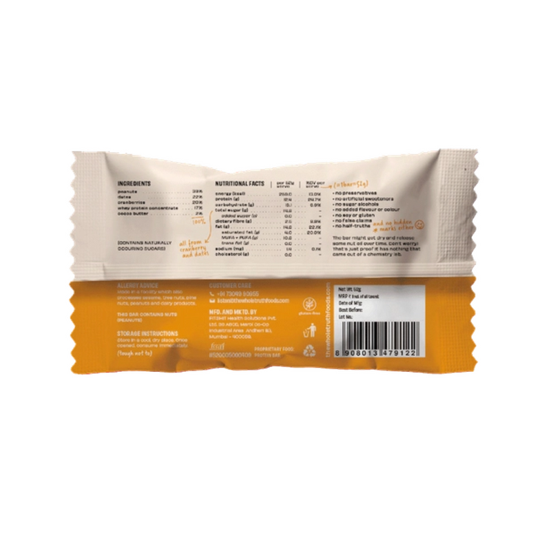 The Whole Truth Peanut Butter Protein Bar (52 gm) - Pack of 2