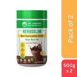 Dr Vaidya's Herboslim Shake Chocolate (500 g) - Pack of 2