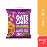 Healthicious Oats Chips Peri Peri Flavour (100 g) - Pack of 4