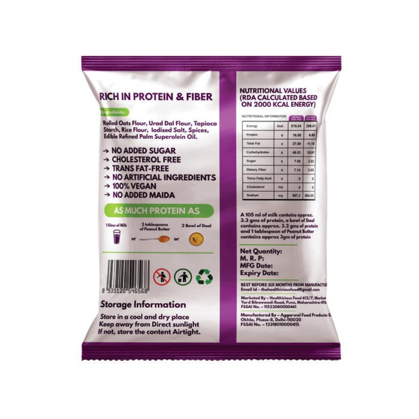 Healthicious Oats Chips Peri Peri Flavour (100 g) - Pack of 4