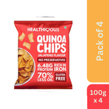 Healthicious Quinoa Chips Jalapeno Flavour (100 g) - Pack of 4