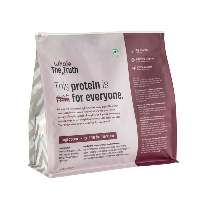 The Whole Truth Ragi Cocoa Protein Powder (15 g) Protein - (1000 g)
