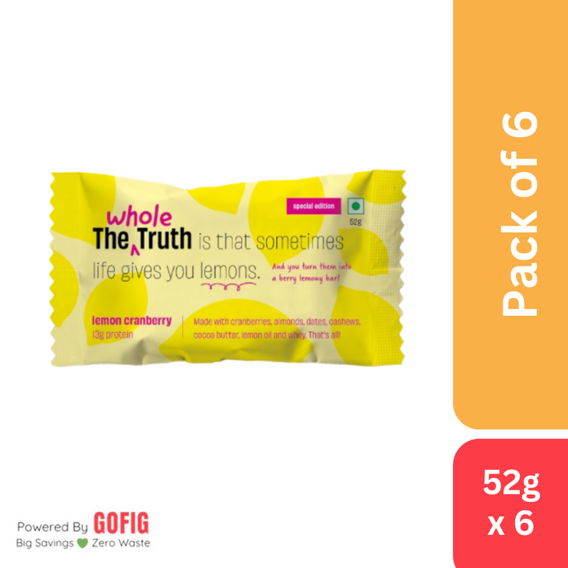 TWT Lemon Cranberry Protein Bar (52 g)