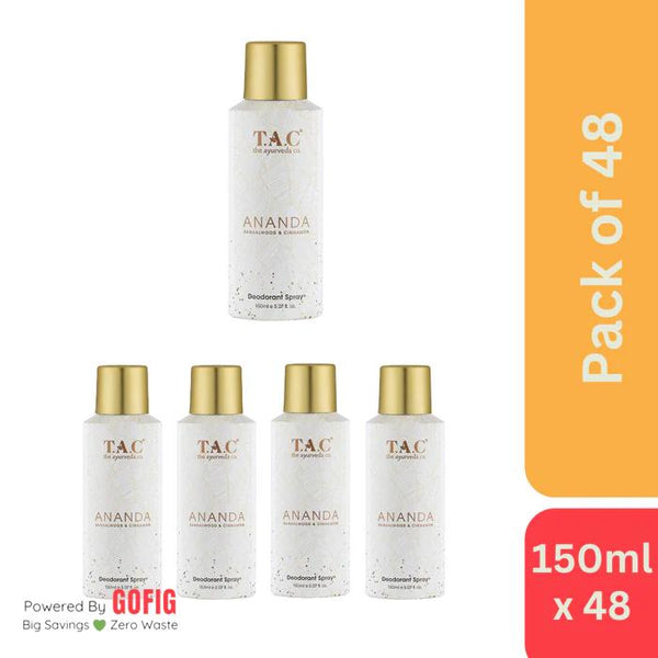 The Ayurveda Co. Ananda Sandalwood & Cinnamon Deodorant (150 ml) - Pack of 48