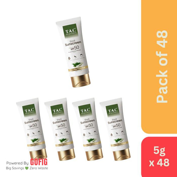 The Ayurveda Co. ELADI Sunscreen Spf 50 Sampler (5 gm) - Pack of 48