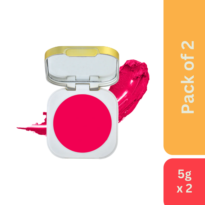The Ayurveda Co. Hot Pink Pie Lip, Cheek & Eye Tint (5 gm) - Pack of 2