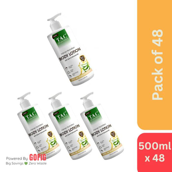 The Ayurveda Co. Intense Hydration Body Lotion With Aloe & Almond Oil (500 ml) - Pack of 48