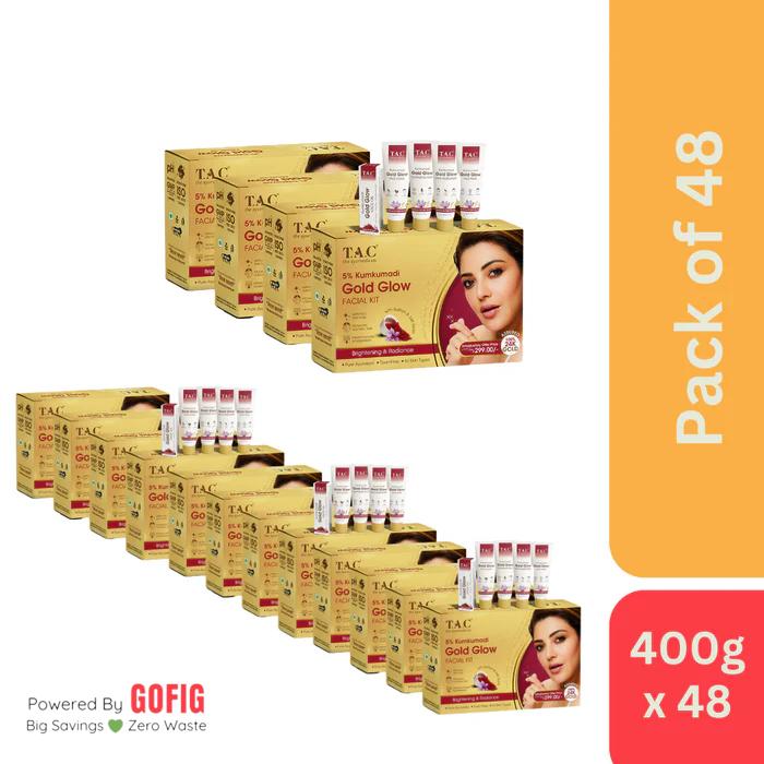 The Ayurveda Co. Kumkumadi Gold Glow Facial Kit-4 - Pack of 48