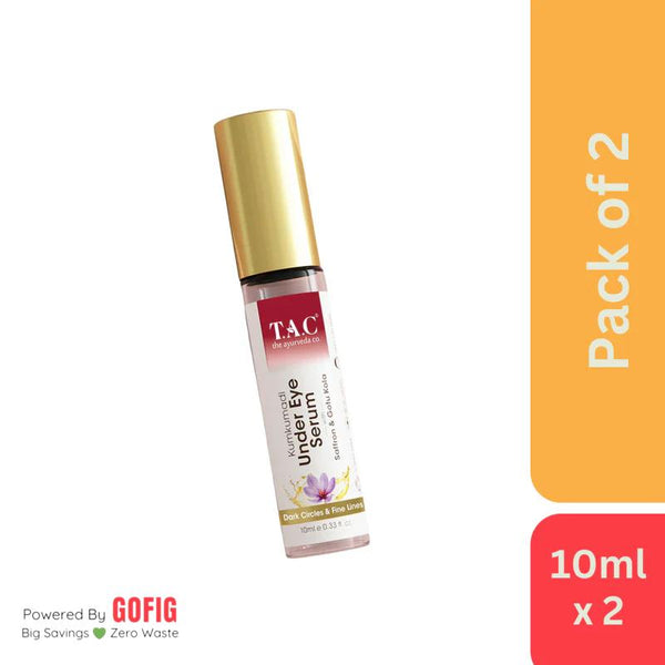 The Ayurveda Co. Kumkumadi Under Eye Serum With Saffron & Gotu Kola (10 ml) - Pack of 2