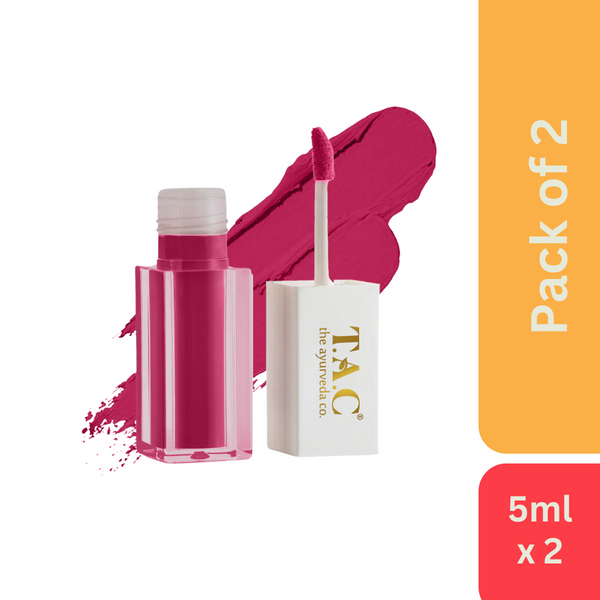 The Ayurveda Co. Liquid Lipstick Cosmic Pink (5 ml) - Pack of 2