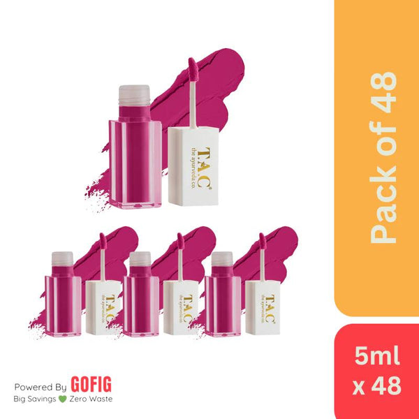 The Ayurveda Co. Liquid Lipstick Pink Flatter (5 ml) - Pack of 48