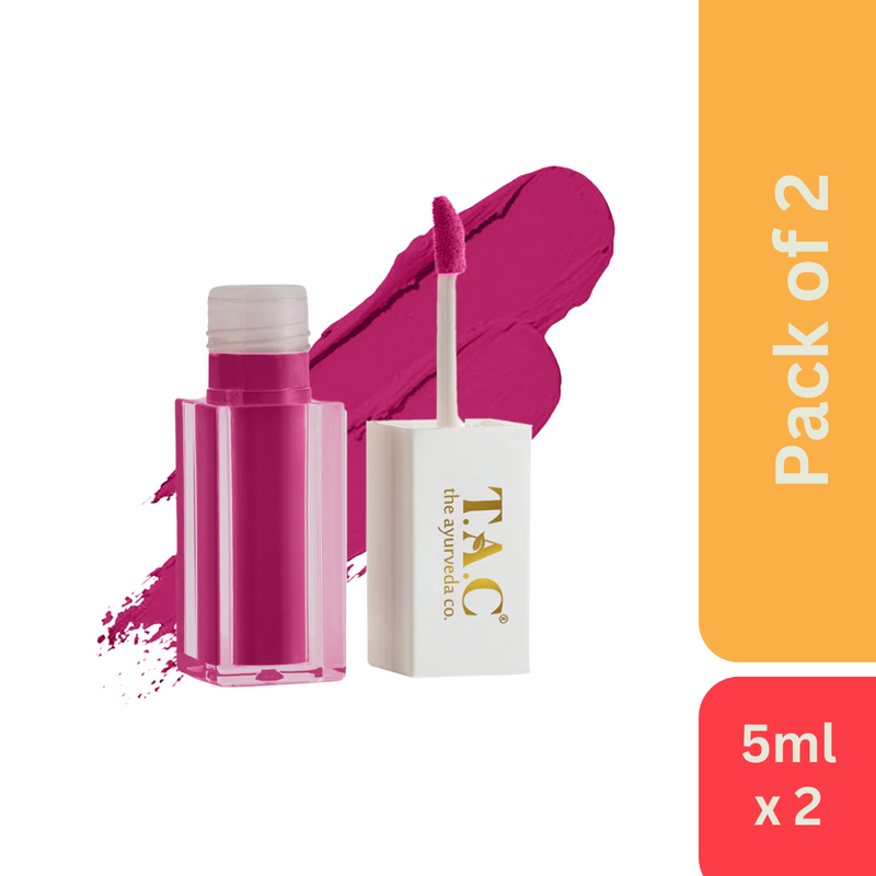 The Ayurveda Co. Liquid Lipstick Pink Flatter (5 ml) - Pack of 2