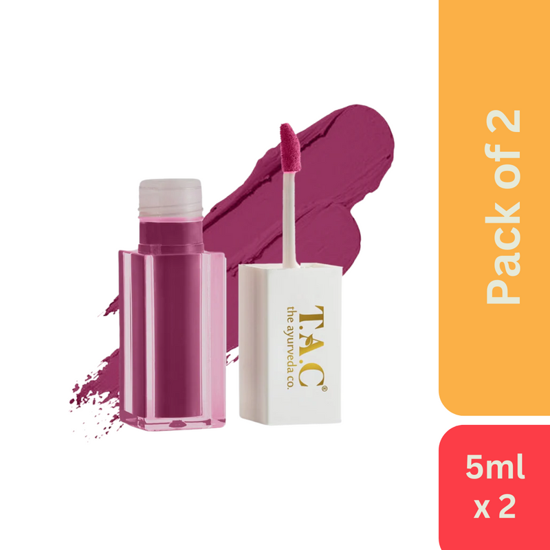 The Ayurveda Co. Liquid Lipstick Velvet Mauve (5 ml) - Pack of 2