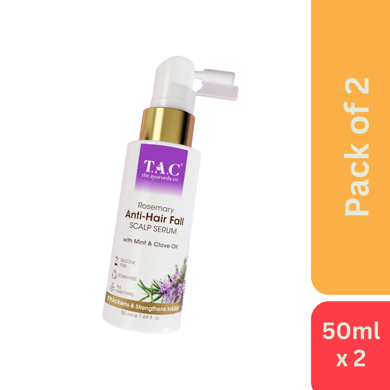 The Ayurveda Co. Rosemary Anti Hair Fall Scalp Serum (50 ml) - Pack of 2