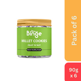 The Healthy Binge Jaggery Millet Cookies Fruit n Nut (90g) - Pack of 6