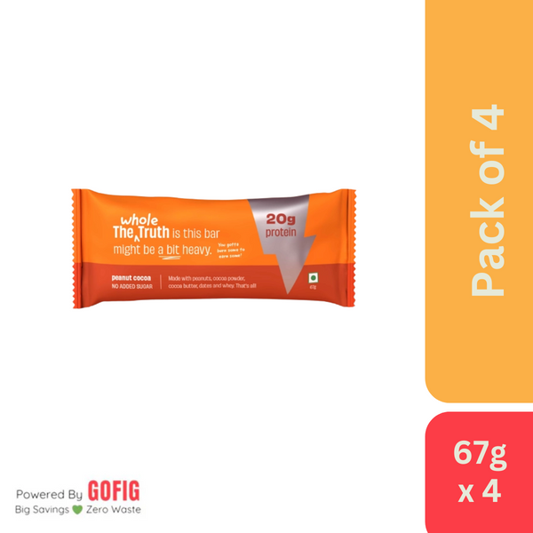 TWT Peanut Cocoa Pro Protein Bar (67 g) - Pack of 4